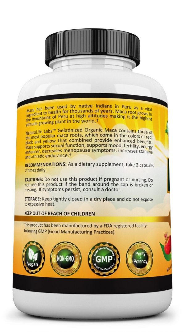 [NEW] Organic Maca 950MG per capsule 150 vegan capsules Peruvian Maca Root - Image 6