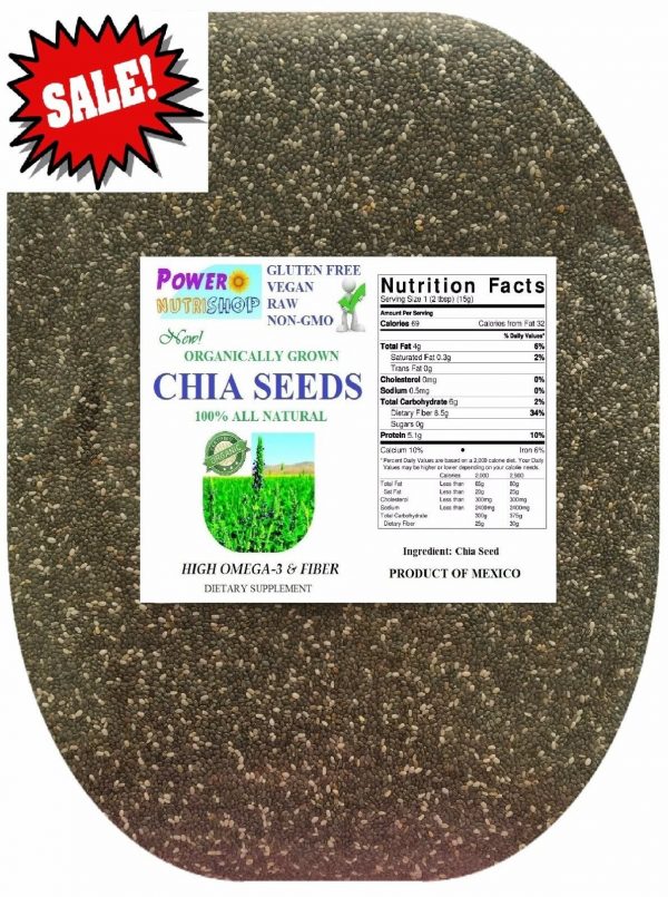 3 LB⭐️USDA ORGANIC⭐PURE PREMIUM BLACK CHIA SEEDS VEGAN GLUTAN-FREE nonGMO - Image 3