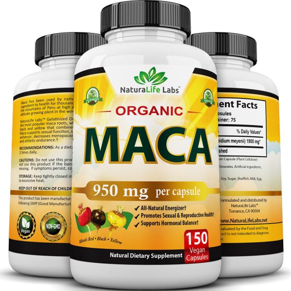 [NEW] Organic Maca 950MG per capsule 150 vegan capsules Peruvian Maca Root