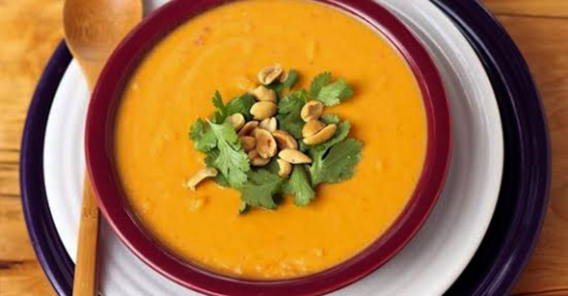 Curried Sweet Potato & Peanut Soup