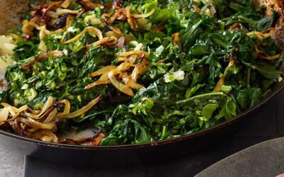 Greens with Crispy Onions (Hendbeh b’ Zeit)