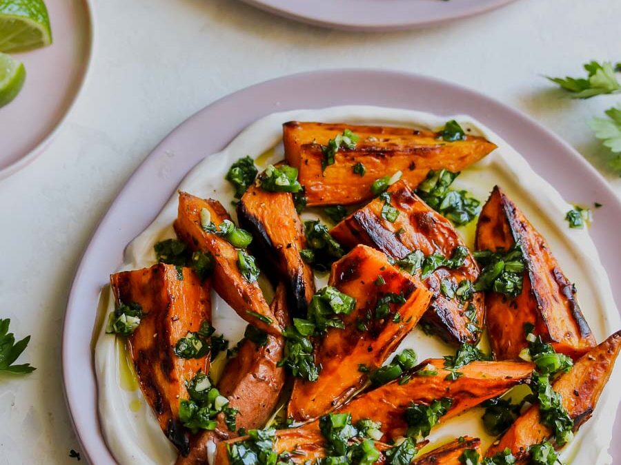 Grilled Sweet Potatoes with Gremolata