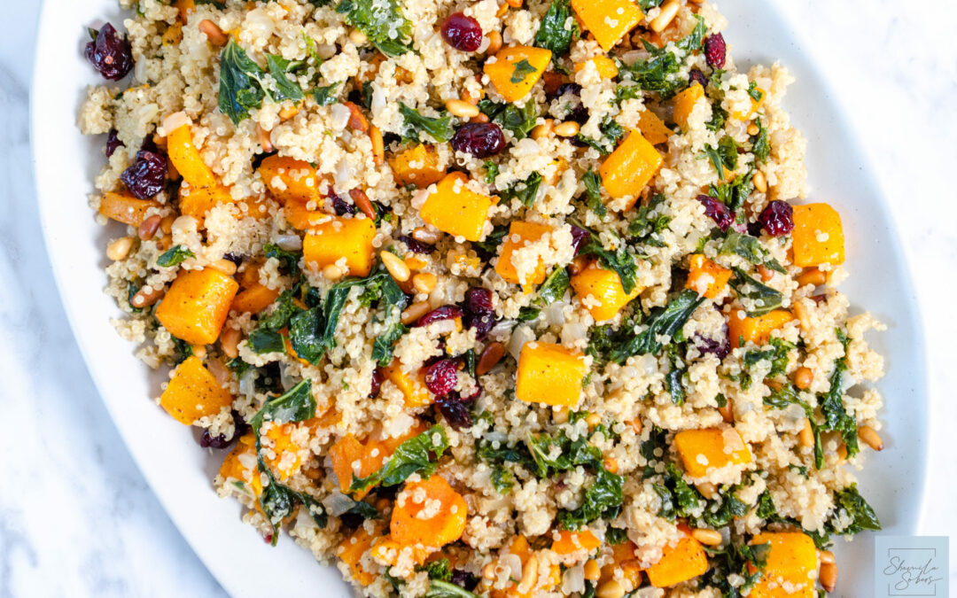 Roasted Butternut Squash & Pear Quinoa Salad