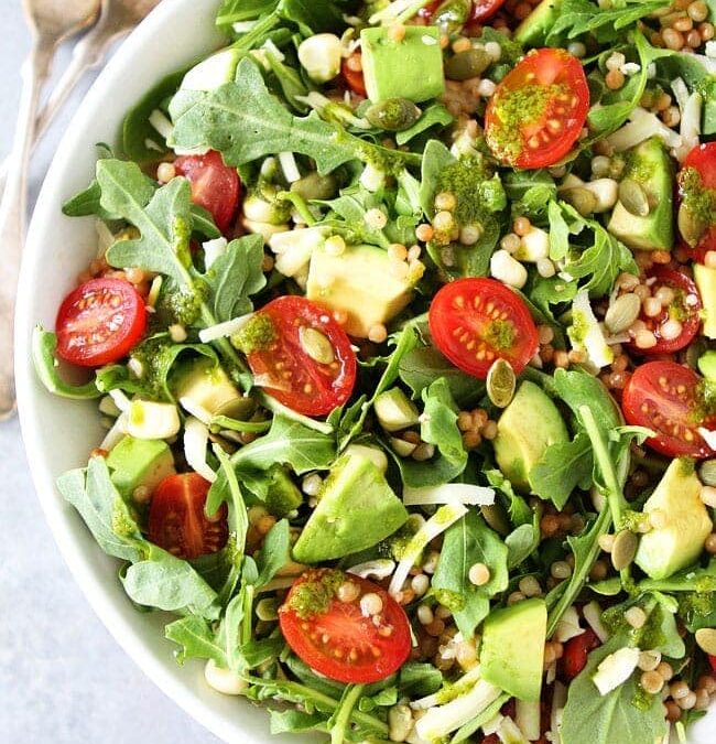 Summer Garden Salad with Basil Vinaigrette