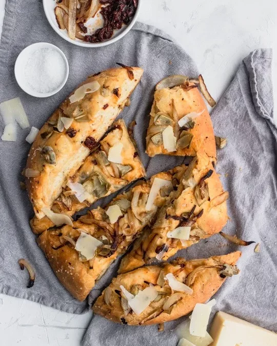 Tomato-Artichoke Focaccia