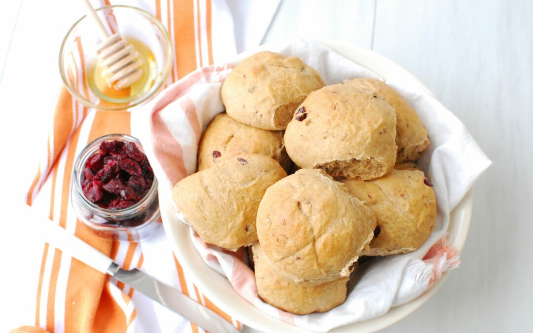 Whole-Wheat Cranberry Dinner Rolls